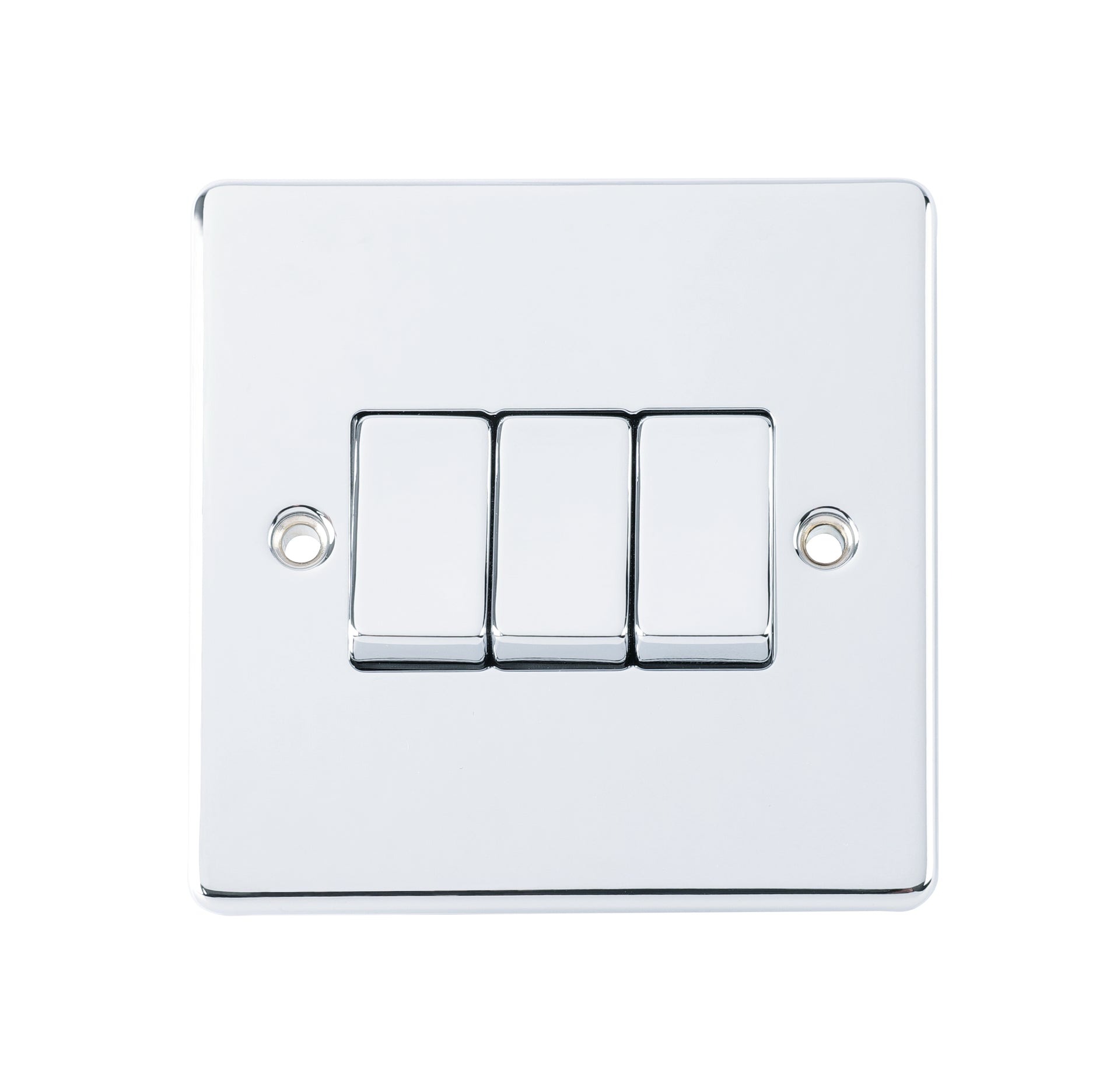 D-SP632-PCM 3 Gang 2 Way Switch Metal Insert Polished Chrome